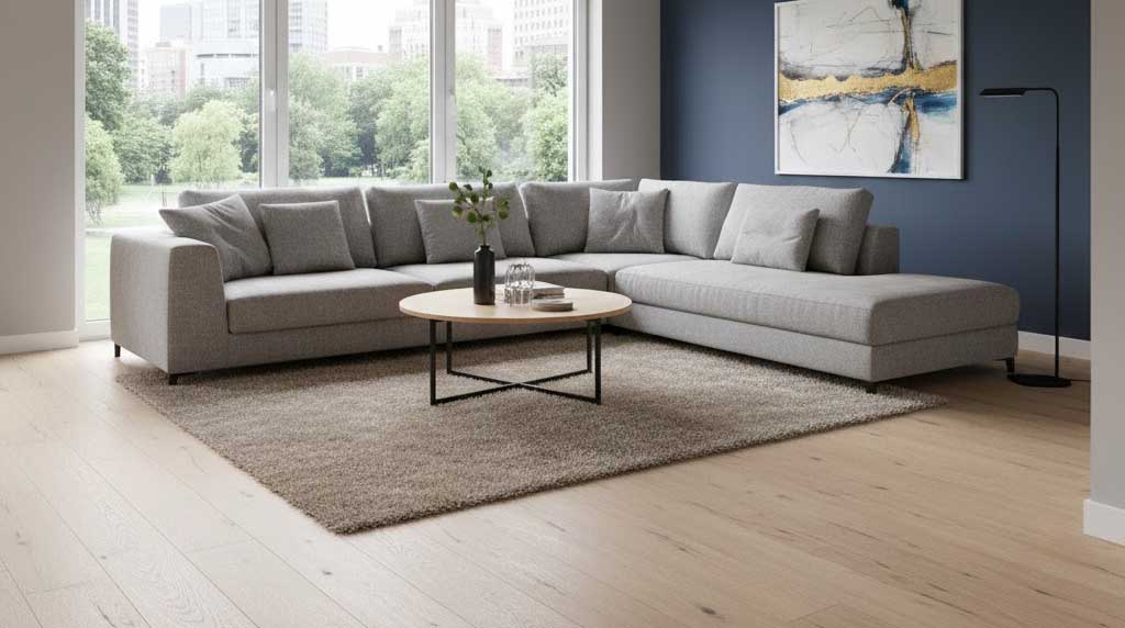 Rigid VInyl und SPC im Wohnzimmer verlegt