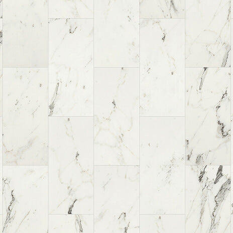 Laminat Fliesen- Stein- und Marmoroptik Worms in weiß. Laminatboden bei Vinylshop24. Einfache Verlegung, robust & pflegeleicht.