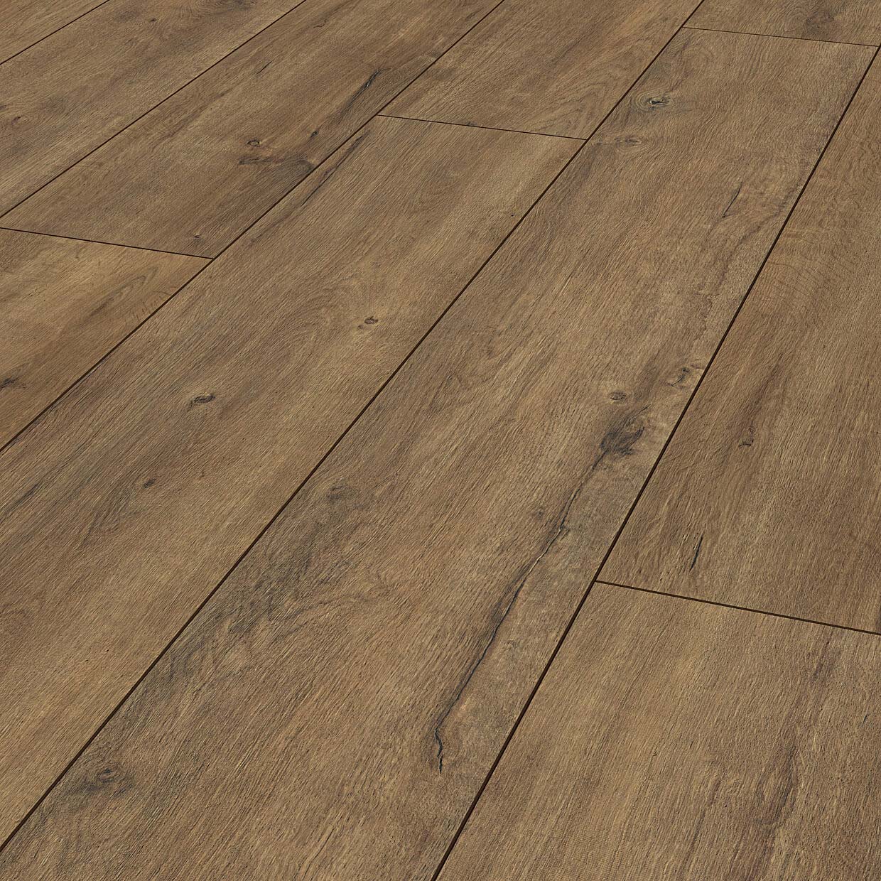 Laminat Eiche Memmingen in Holzoptik Landhausdielen. Laminatboden bei Vinylshop24. Einfache Verlegung, robust & pflegeleicht.