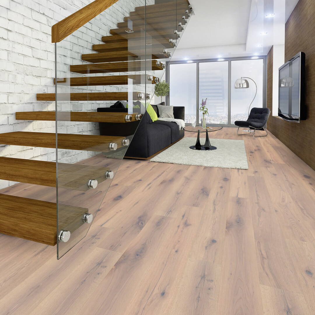 Hochwertiger Parkettboden Aurich aus Eiche – Klickparkett und Fertigparkett zum einfachen Verlegen. Robustes Echtholz Parkett mit natürlicher Optik für stilvolle Wohnräume