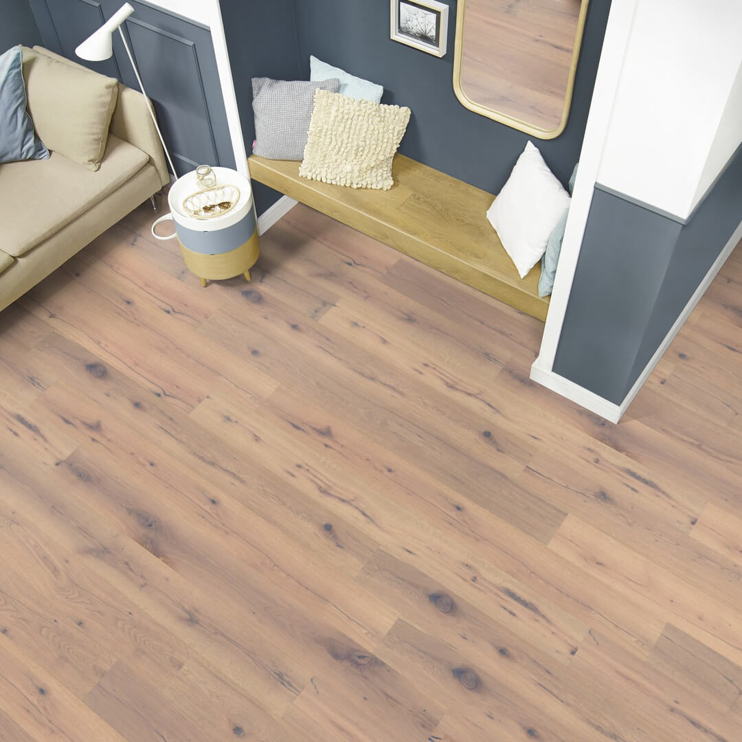 Hochwertiger Parkettboden Aurich aus Eiche – Klickparkett und Fertigparkett zum einfachen Verlegen. Robustes Echtholz Parkett mit natürlicher Optik für stilvolle Wohnräume