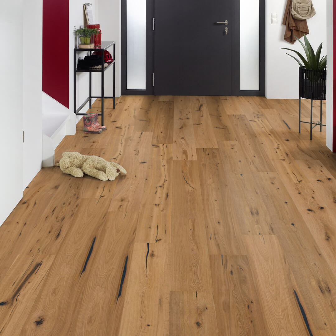 Hochwertiger Parkettboden Wilhelmshaven aus Eiche – Klickparkett und Fertigparkett zum einfachen Verlegen. Robustes Echtholz Parkett mit natürlicher Optik für stilvolle Wohnräume