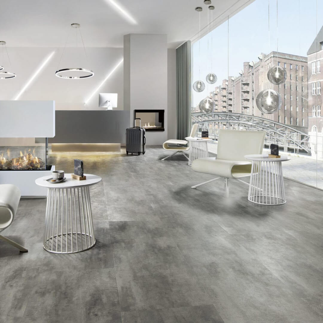 Vinylboden in Fliesenoptik – hochwertiges Klick-Vinyl der EleganceLock-Serie Helsinki, modern, wasserdicht und pflegeleicht, erhältlich bei vinylshop24