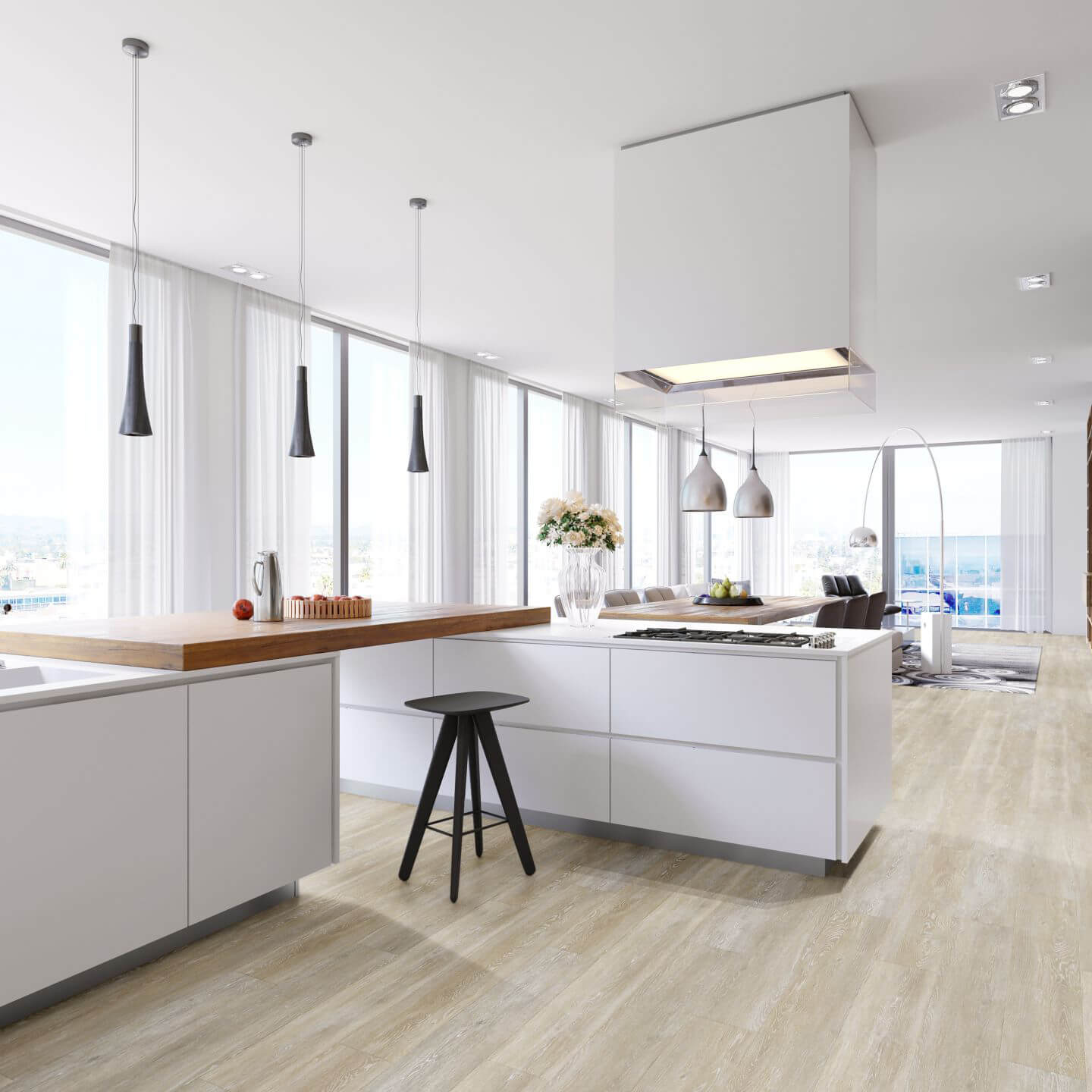 Vinylboden im Eiche Holzoptik Landhausdielen - Oak Design Genua – edles Klebe-Vinyl aus der Adhera Premium Kollektion, modern, wasserdicht und pflegeleicht, erhältlich bei Vinylshop24