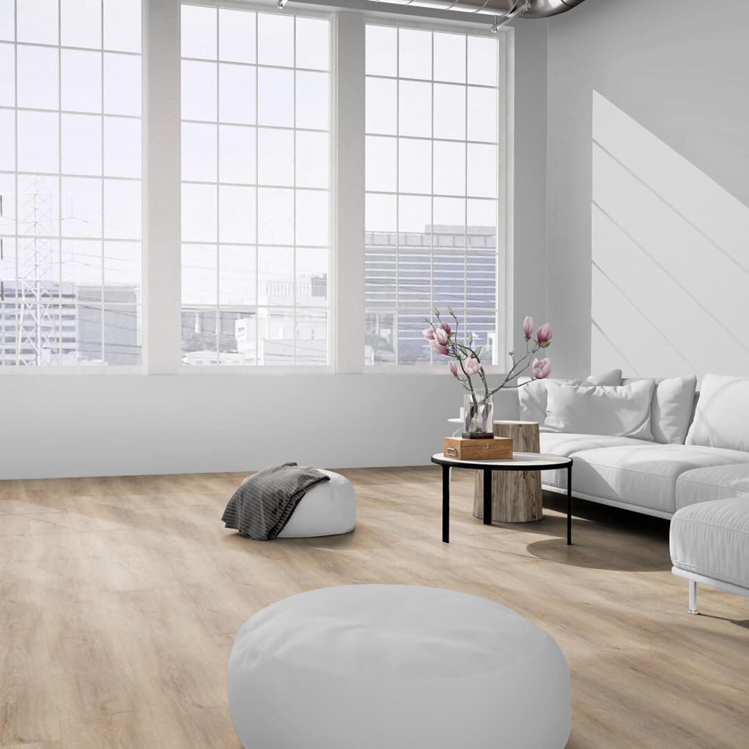 Hochwertiger Klick-Vinylboden Eiche EcoClick Venedig in moderner Landhausdielen Optik – wasserdicht, langlebig und robust - vinylshop24