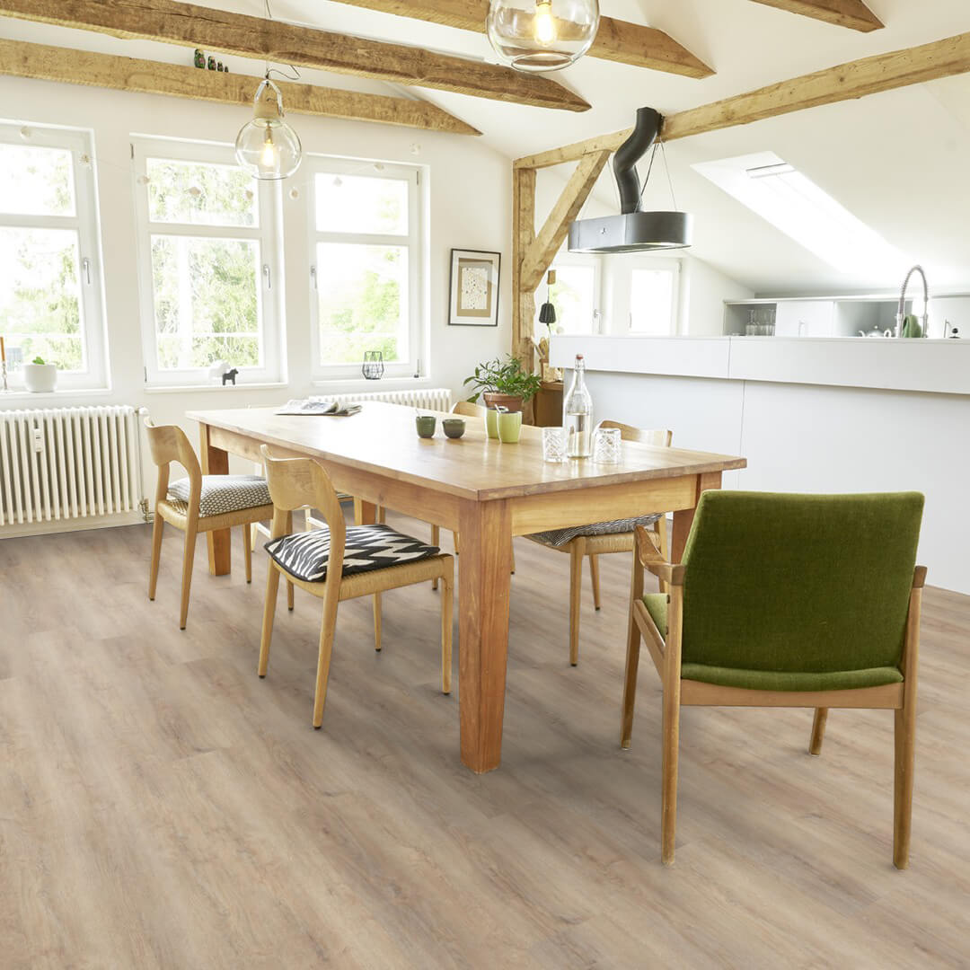 Hochwertiger Klick-Vinylboden Eiche EcoClick Venedig in moderner Landhausdielen Optik – wasserdicht, langlebig und robust - vinylshop24