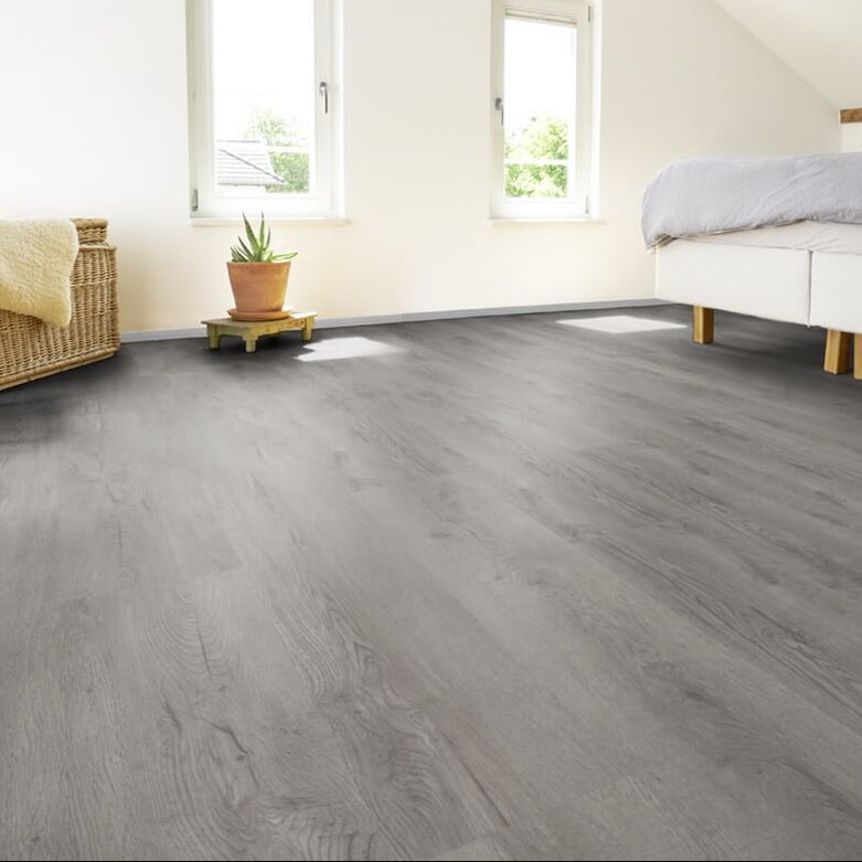 Günstiger und moderner Vinylboden – wasserdichtes Klick-Vinyl in edler Landhausdielen-Optik, erhältlich bei vinylshop24