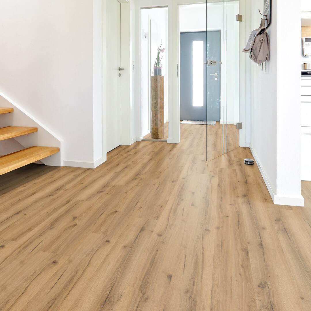 Vinylboden in Holzoptik – elegantes Klick-Vinyl der EleganceLock-Serie ‚Kopenhagen‘ im Landhausdielen-Design, modern und wasserdicht, erhältlich bei vinylshop24