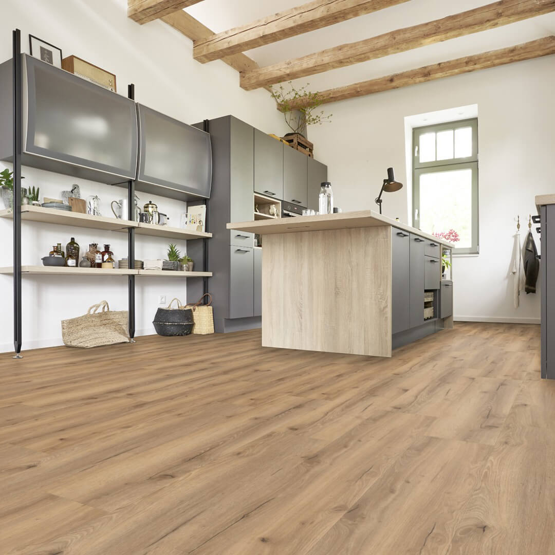 Vinylboden in Holzoptik – elegantes und robustes Klick-Vinyl der EleganceLock-Serie Rom im Landhausdielen-Design, modern und wasserdicht, erhältlich bei vinylshop24