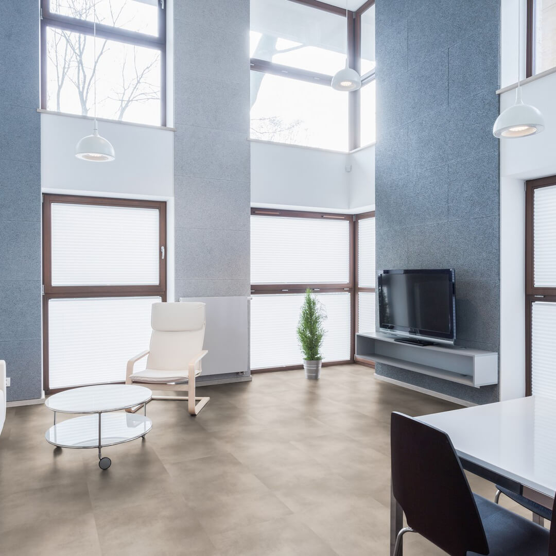 Vinylboden in Fliesen- und Marmoroptik, Klebevinyl Köln aus der Adhera Premium Kollektion, modern und pflegeleicht, erhältlich bei Vinylshop24