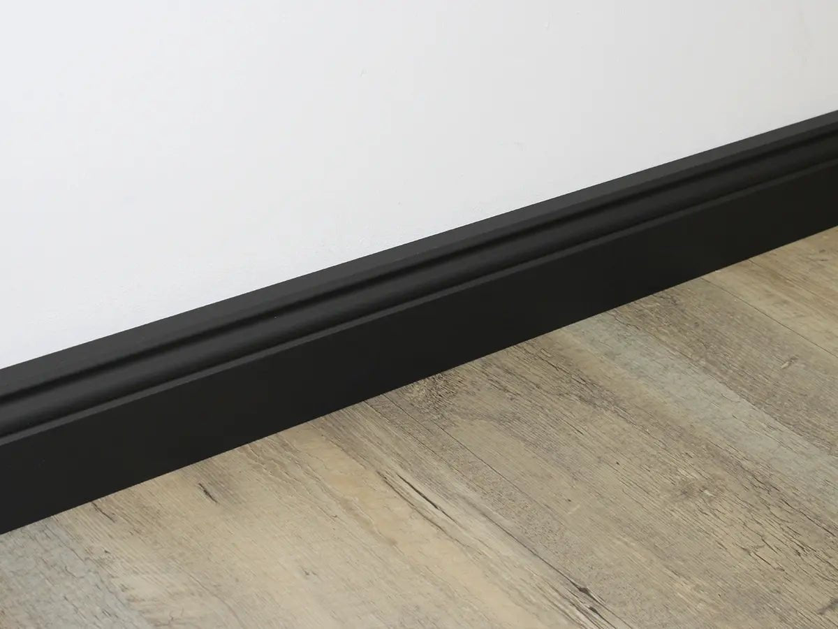 Repac Hamburger Profil schwarz 80mm Sockelleiste und - Leiste von Floor4all
