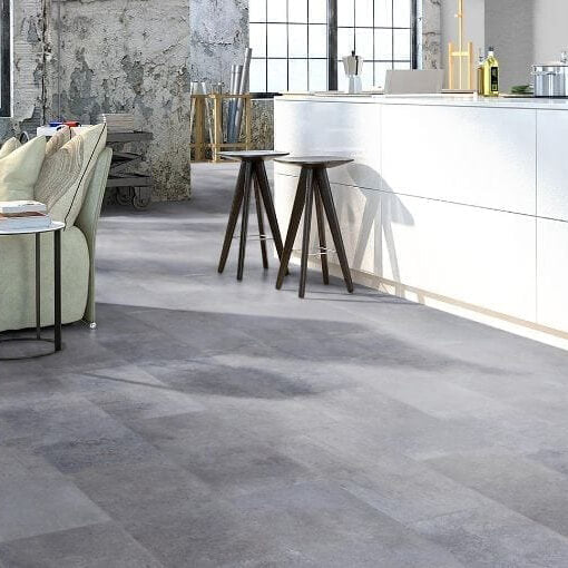 Laminat Fliesen- Stein- und Marmoroptik Lörrach in grau. Laminatboden bei Vinylshop24. Einfache Verlegung, robust & pflegeleicht. 