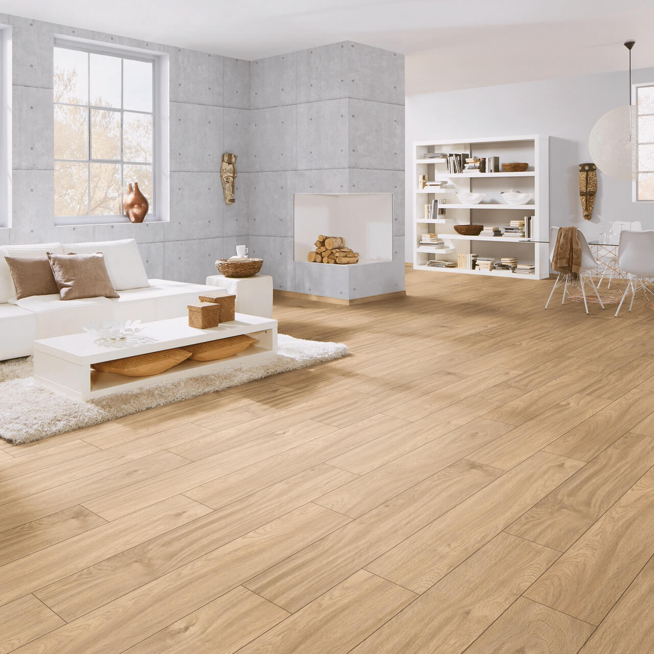 Laminat Eiche Fürth in Holzoptik Landhausdielen. Laminatboden bei Vinylshop24. Einfache Verlegung, robust & pflegeleicht.