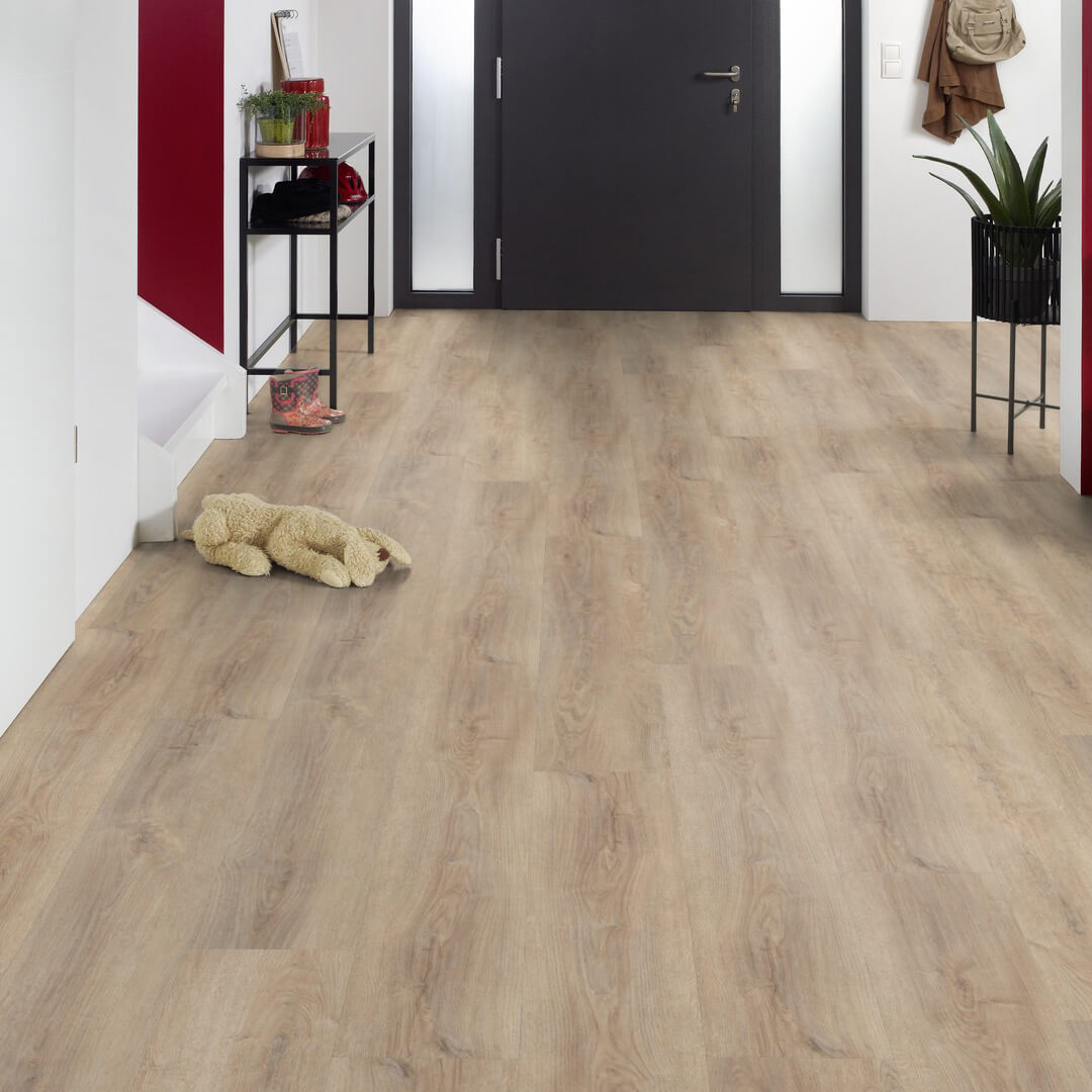 Hochwertiger Klick-Vinylboden Eiche EcoClick Venedig in moderner Landhausdielen Optik – wasserdicht, langlebig und robust - vinylshop24