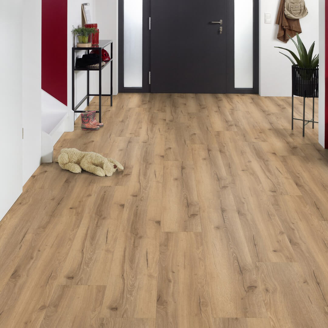 Vinylboden in Holzoptik – elegantes und robustes Klick-Vinyl der EleganceLock-Serie Rom im Landhausdielen-Design, modern und wasserdicht, erhältlich bei vinylshop24