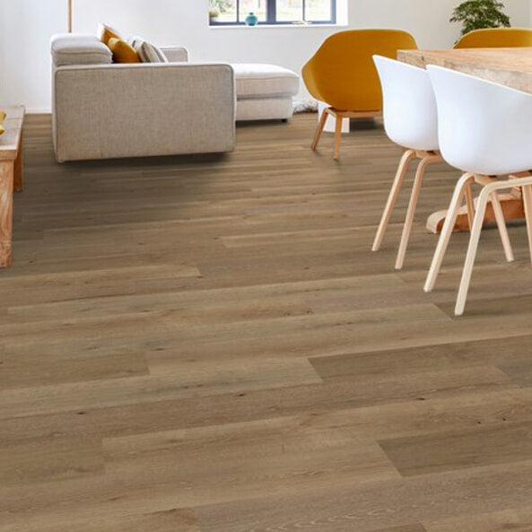 Vinylboden in Eiche Holzoptik – hochwertiges Klick-Vinyl Innsbruck im Landhausdielen-Design aus der FlexiLock Select Kollektion, modern, wasserdicht und pflegeleicht, erhältlich bei Vinylshop24